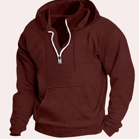 Men's Half-Zip Hoodie – Stylish Pullover Sweatshirt for Casual Wear