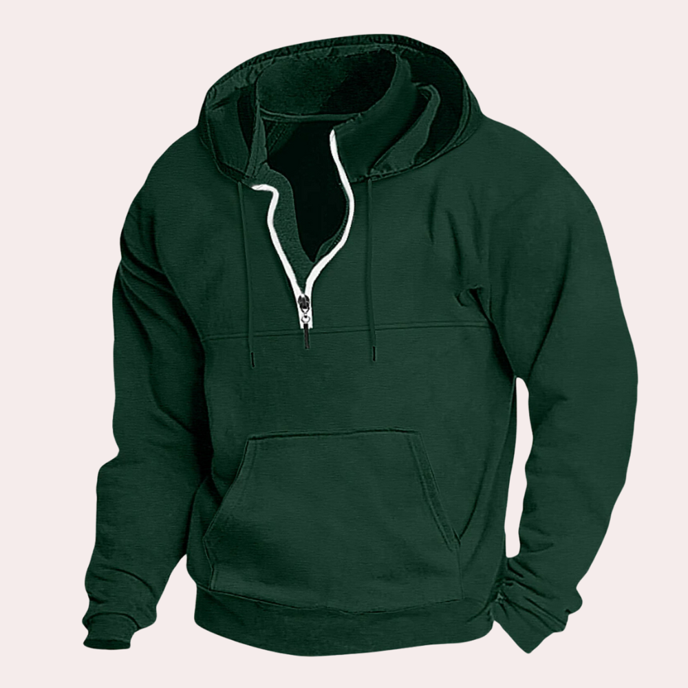 Men's Half-Zip Hoodie – Stylish Pullover Sweatshirt for Casual Wear