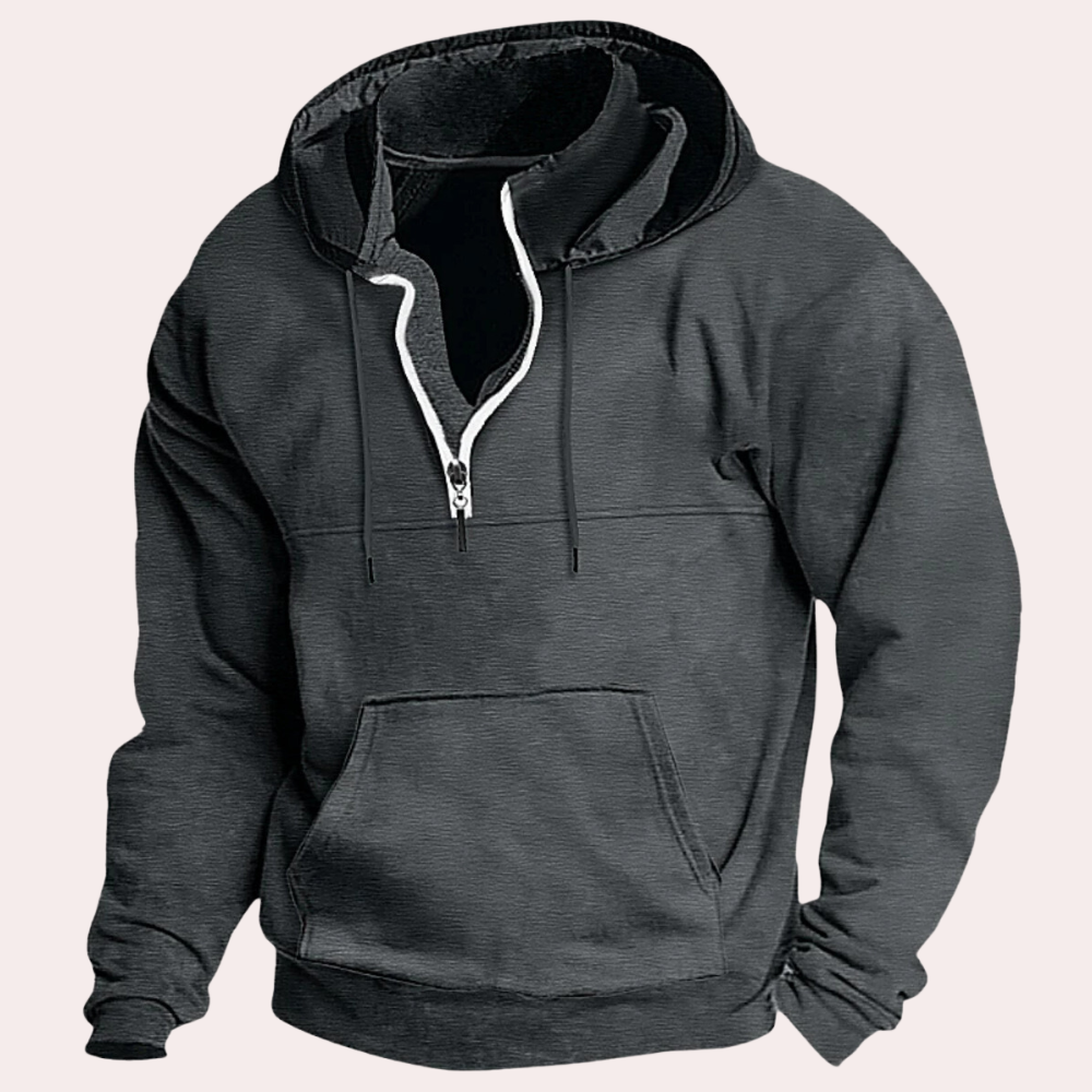 Men's Half-Zip Hoodie – Stylish Pullover Sweatshirt for Casual Wear