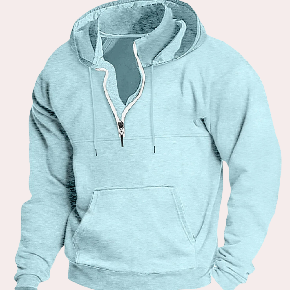 Men's Half-Zip Hoodie – Stylish Pullover Sweatshirt for Casual Wear