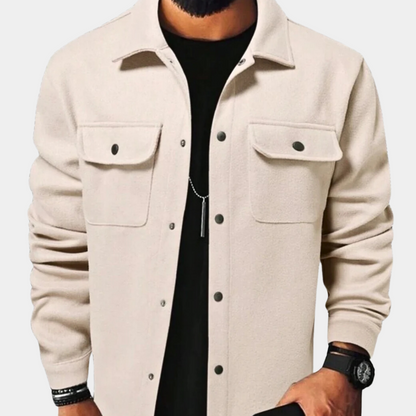 Men's Warm Jacket – Stylish Button-Up Winter Coat